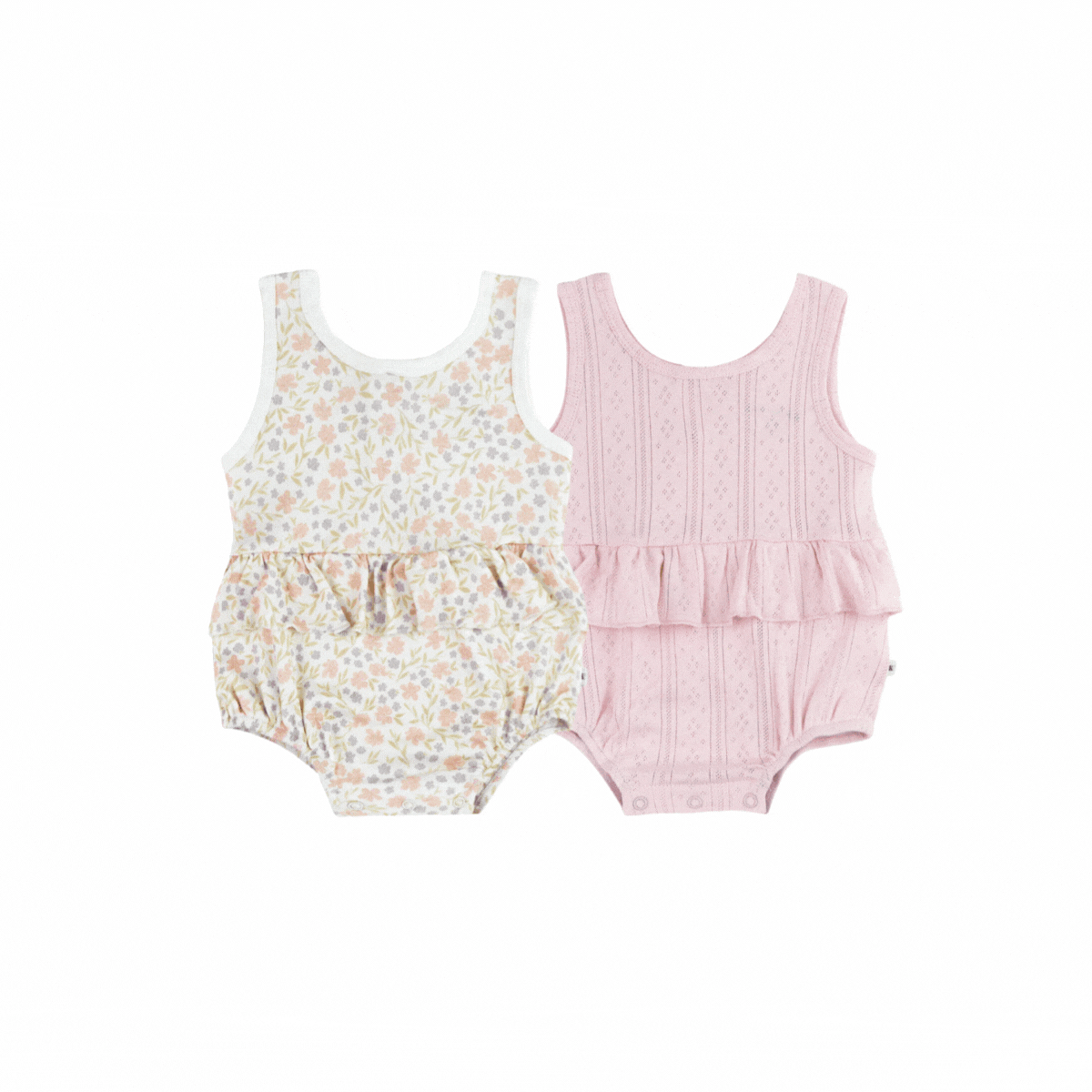 2-Pack Frilled Bubble Romper