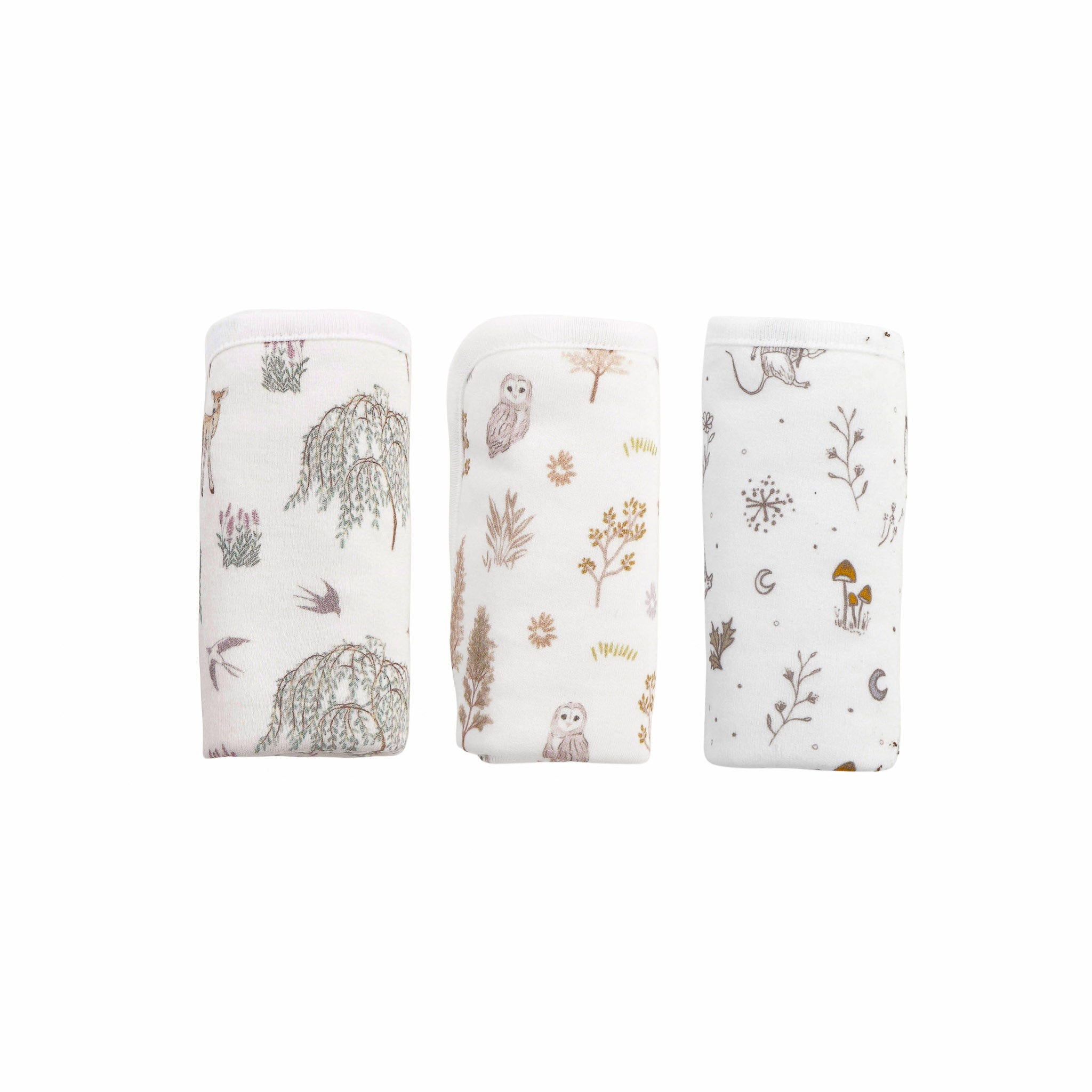 3-Pack Bamboo Washcloth-Whispering Woods
