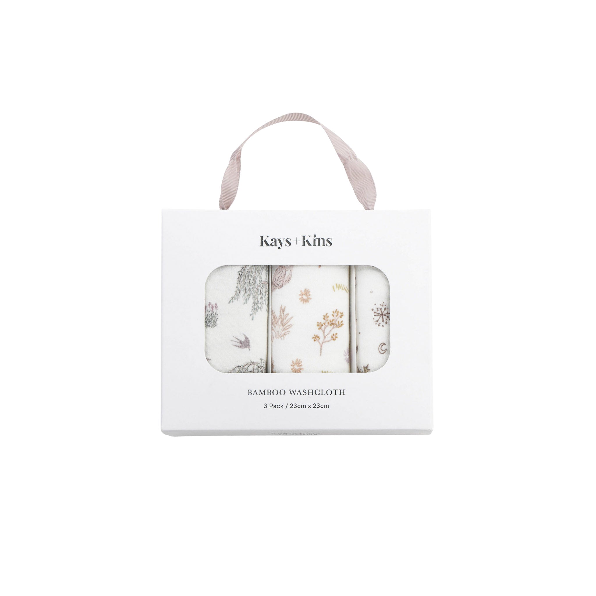 3-Pack Bamboo Washcloth-Whispering Woods