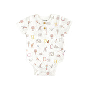 Organic Bodysuit - Letter Animals