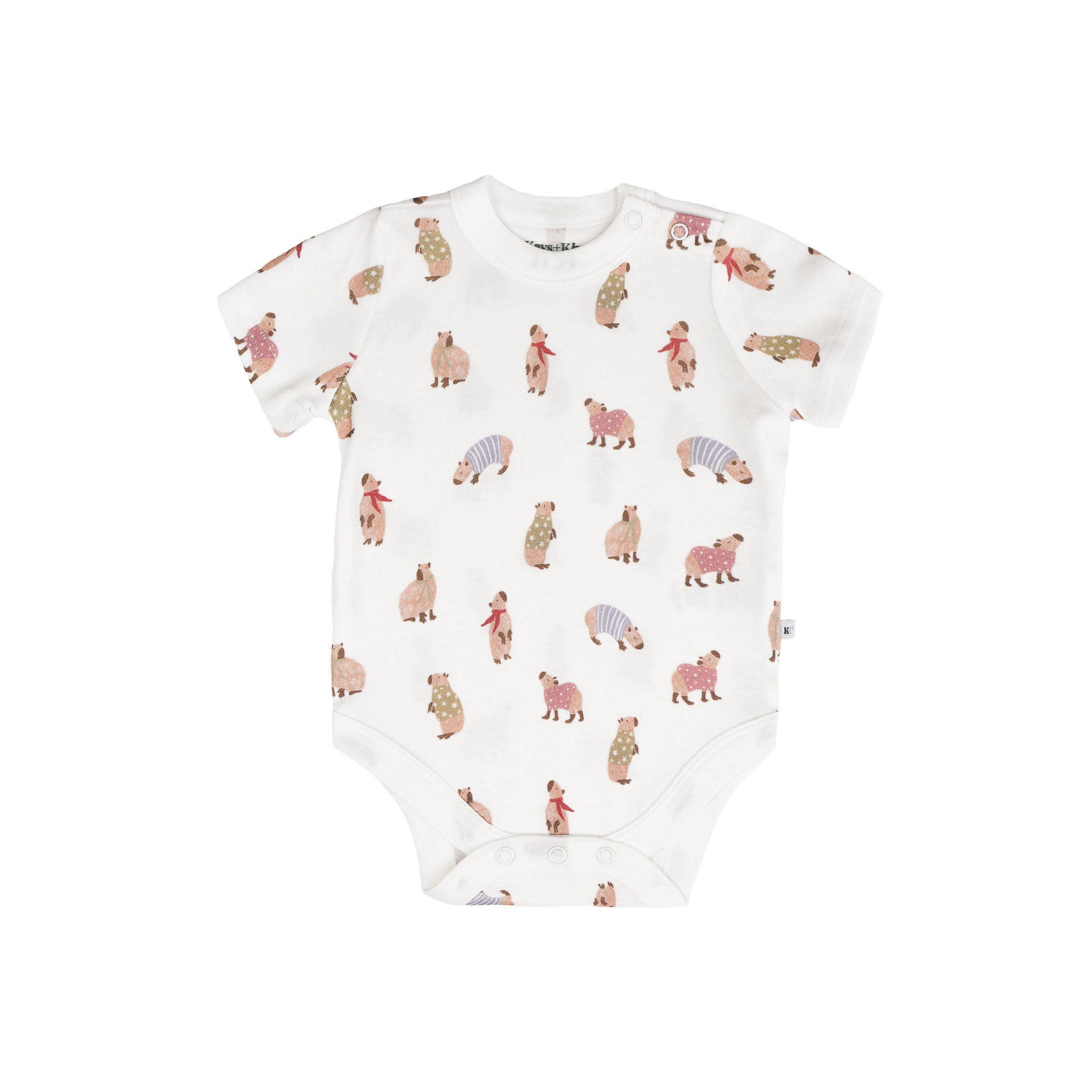 Short Sleeve Bodysuit - Capybara