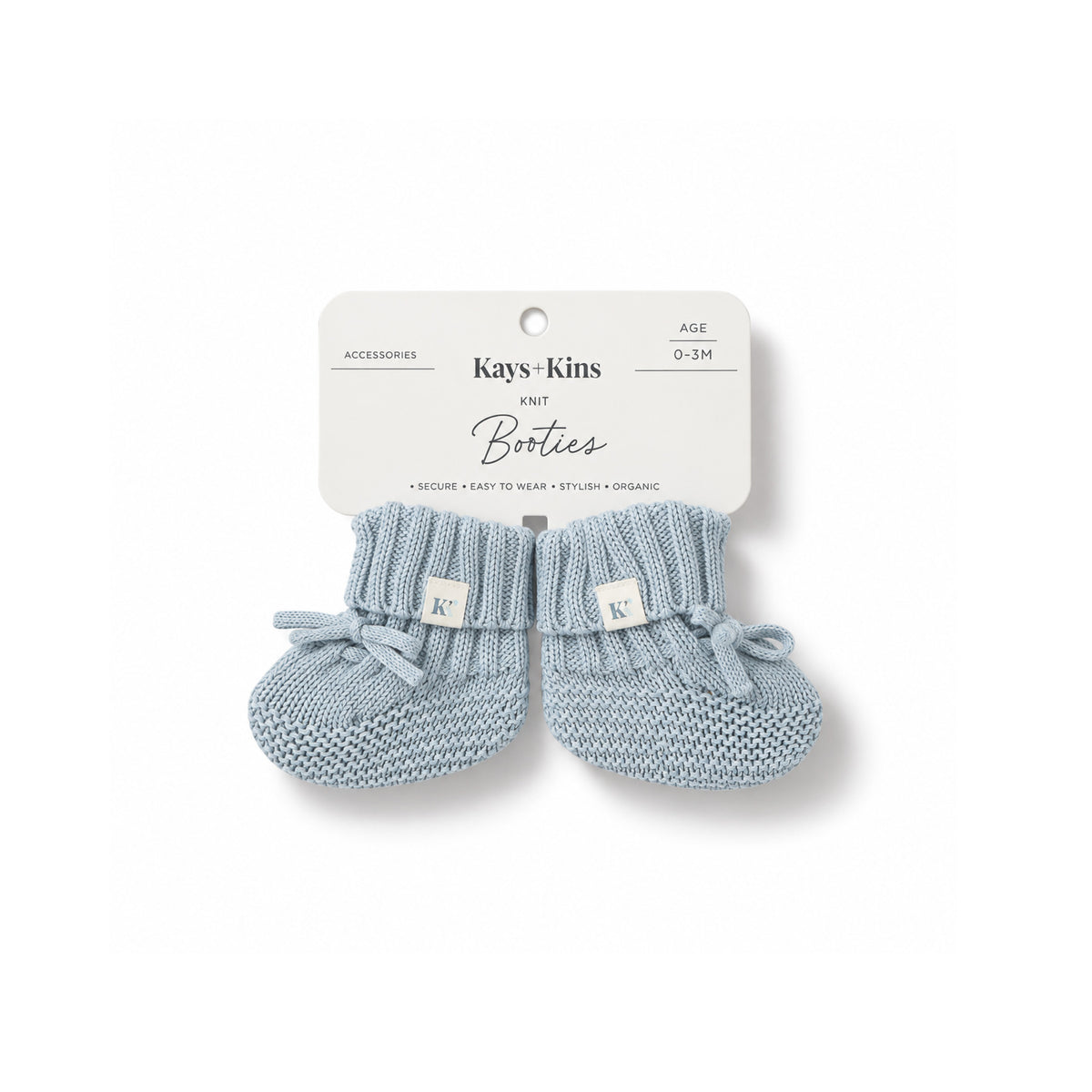 Knit Booties - Sky Blue