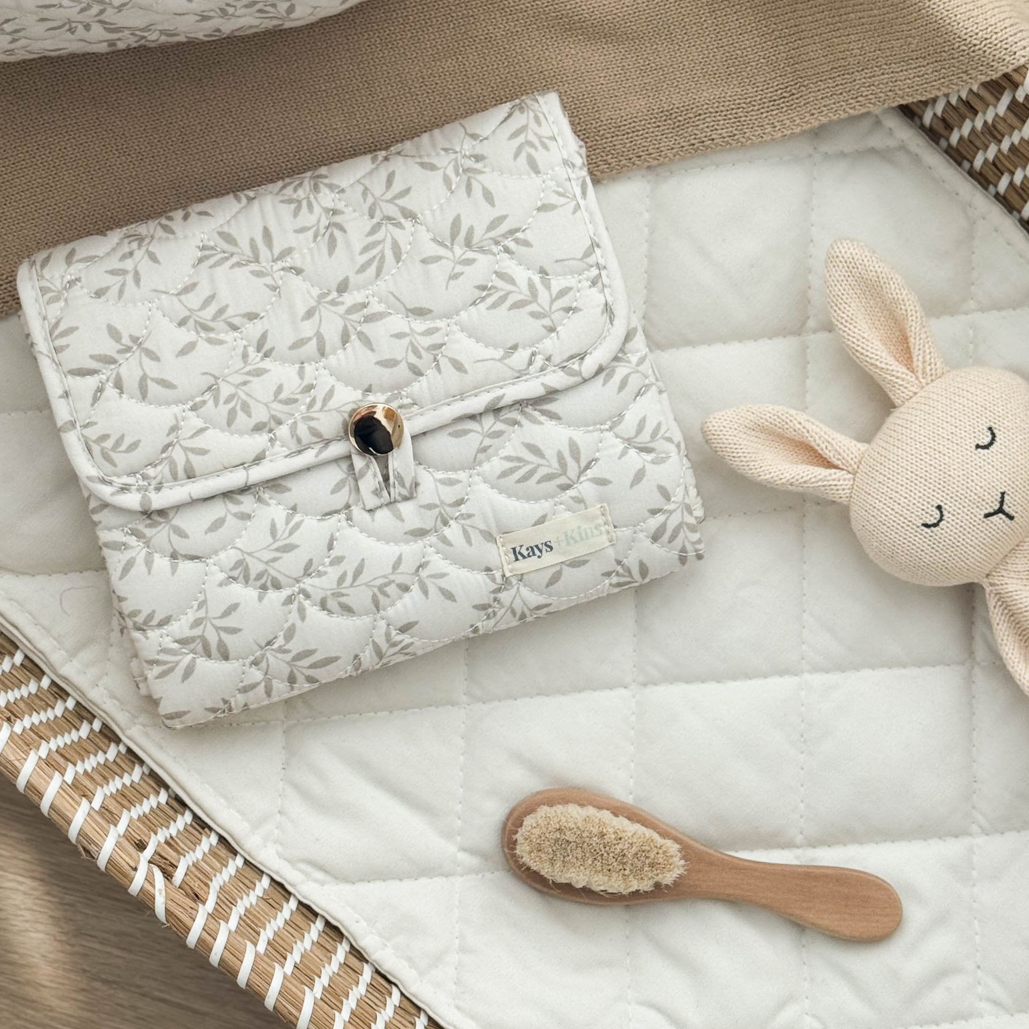 Portable Changing Pad - Eden Leaves (Without Pouch)