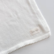 Scalloped Knit Blanket - Ivory
