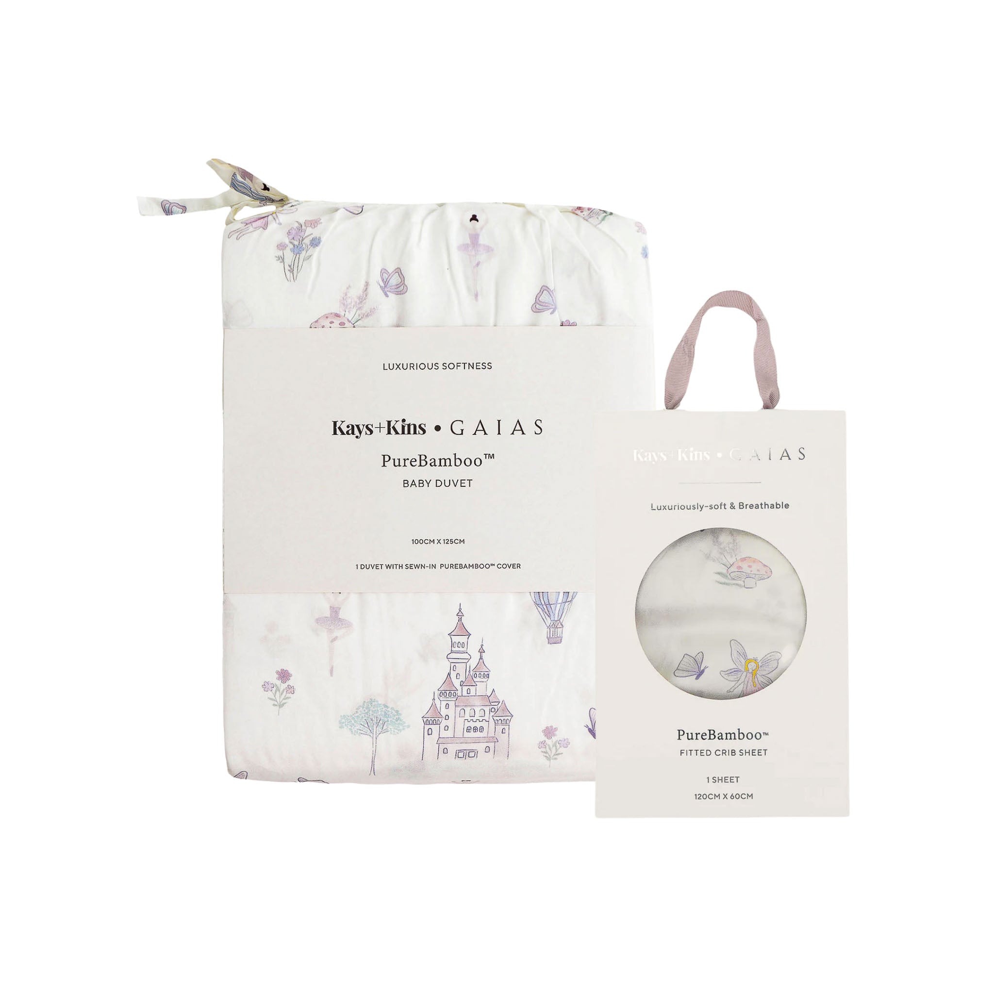 Duvet + Fitted Crib Sheet Set - Fairy Land