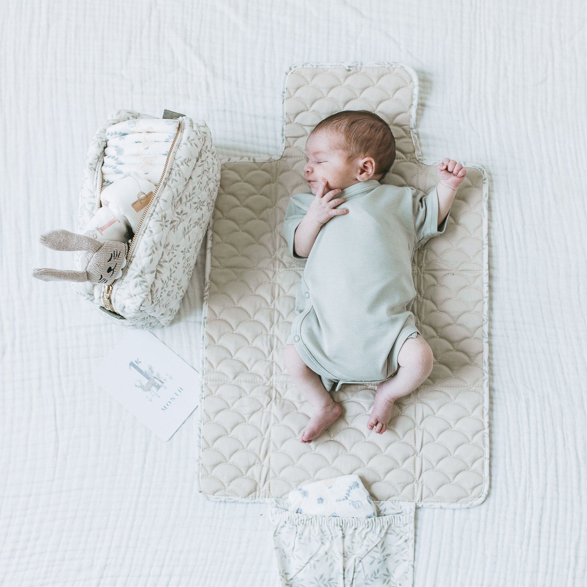 Portable Changing Pad - Eden Leaves (Without Pouch)