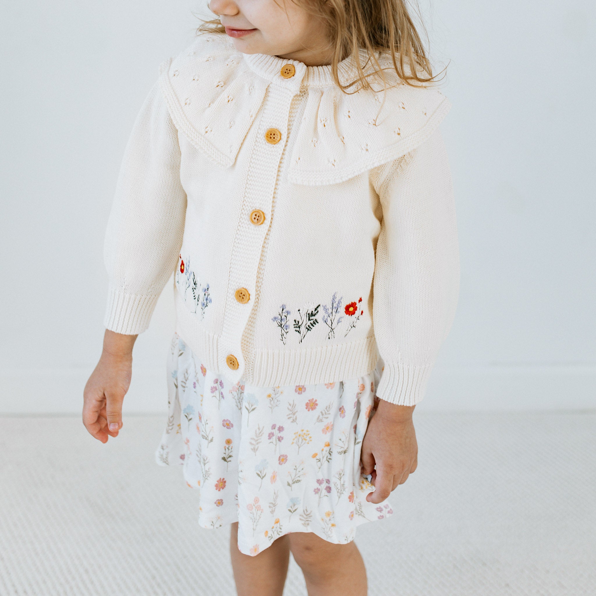 Floral Embroidered Cardigan