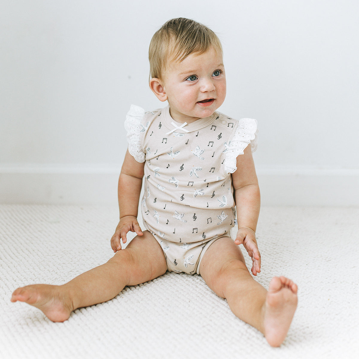 Frilled Bodysuit - Singing Bird