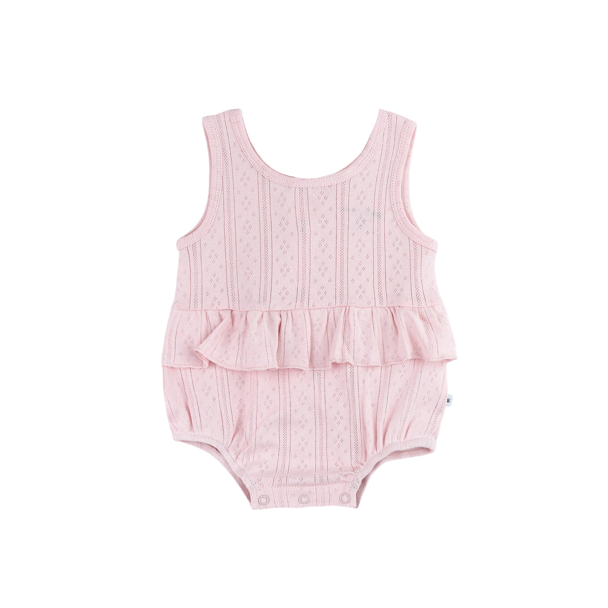 Pointelle Frilled Bubble Romper - Potpurri