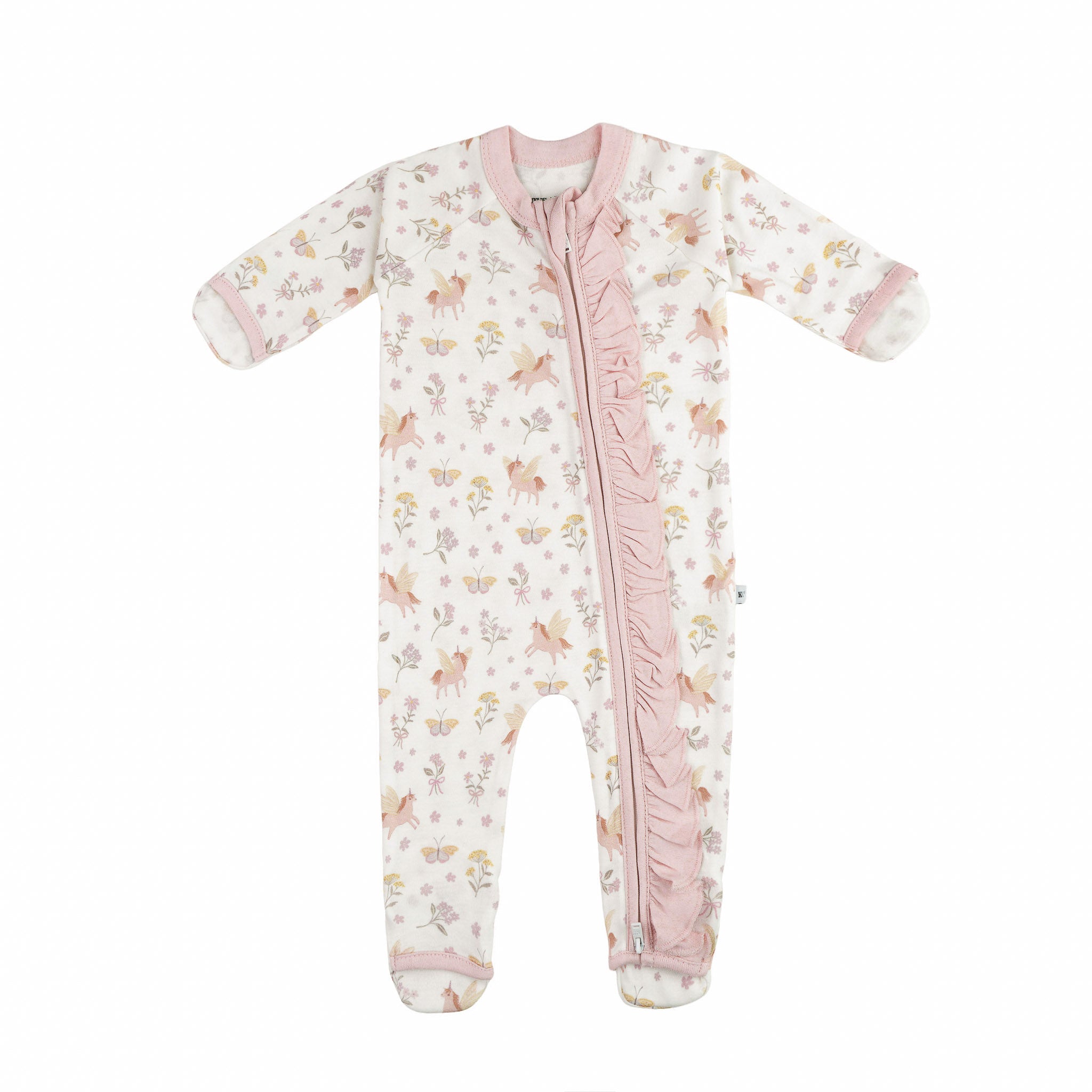 Frilled Growsuit - Blush Unicorn