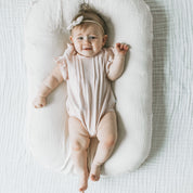 Pointelle Flutter Romper - Blush