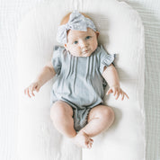 Pointelle Flutter Romper - Moonlit