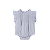 Pointelle Flutter Romper - Moonlit