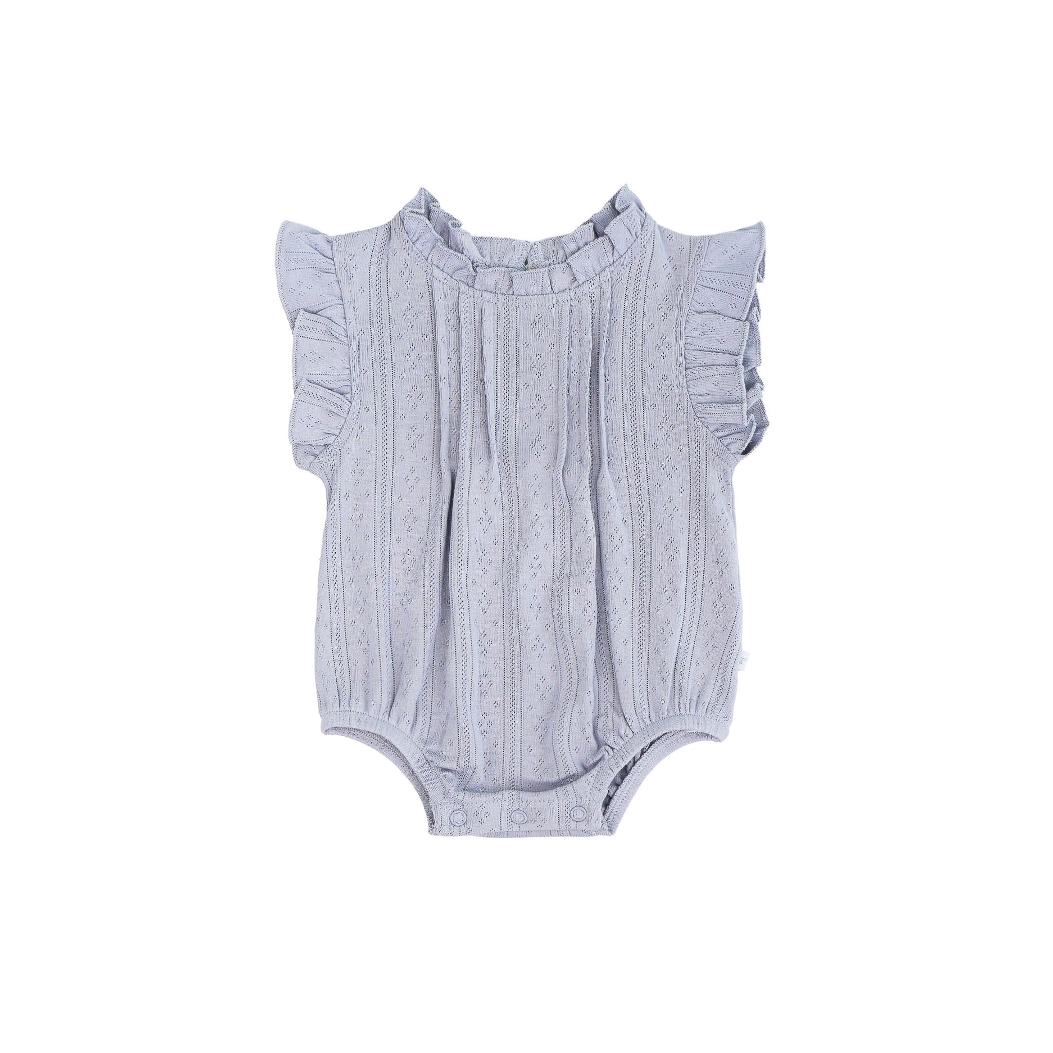 Pointelle Flutter Romper - Moonlit