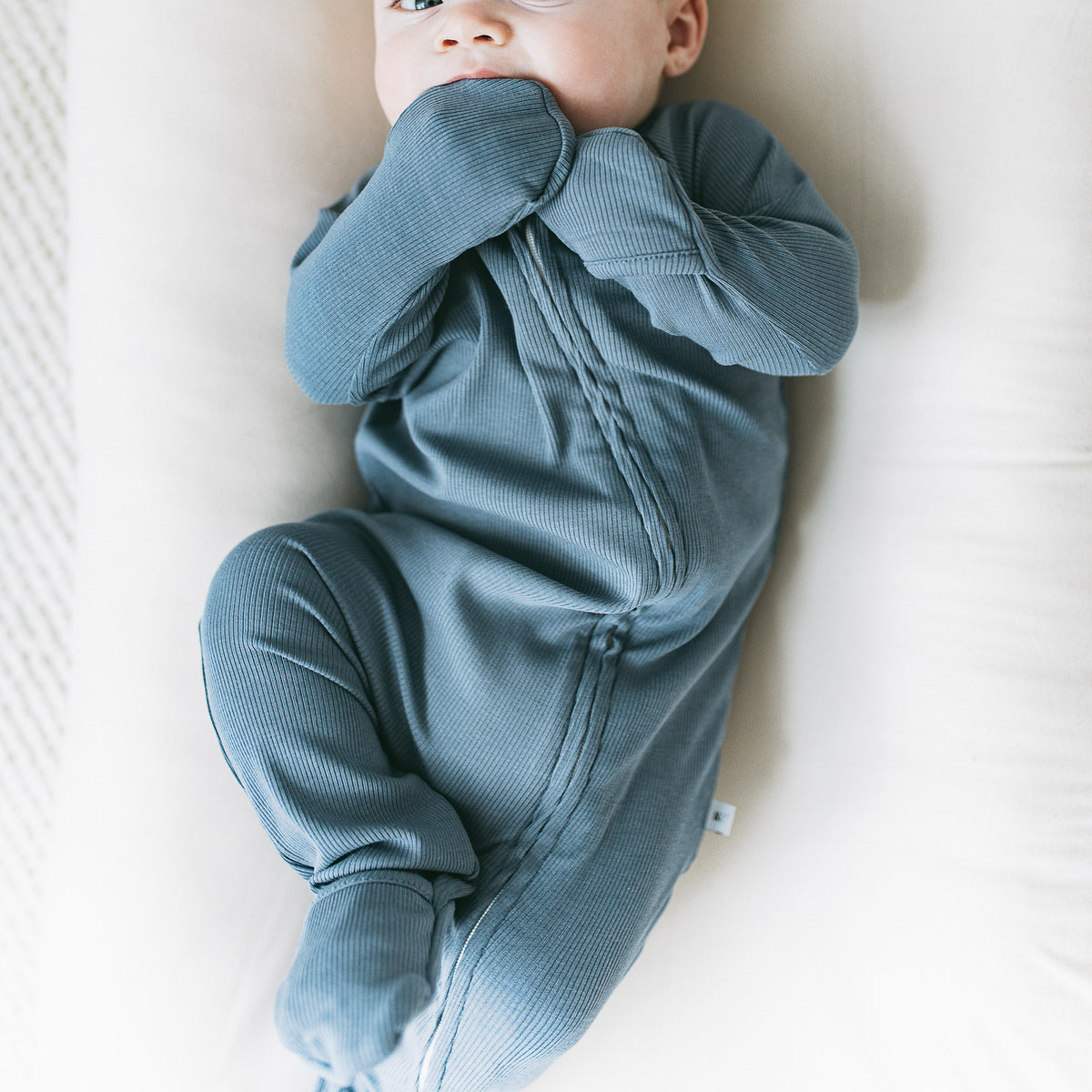 Ribbed Growsuit - Cobalt Blue