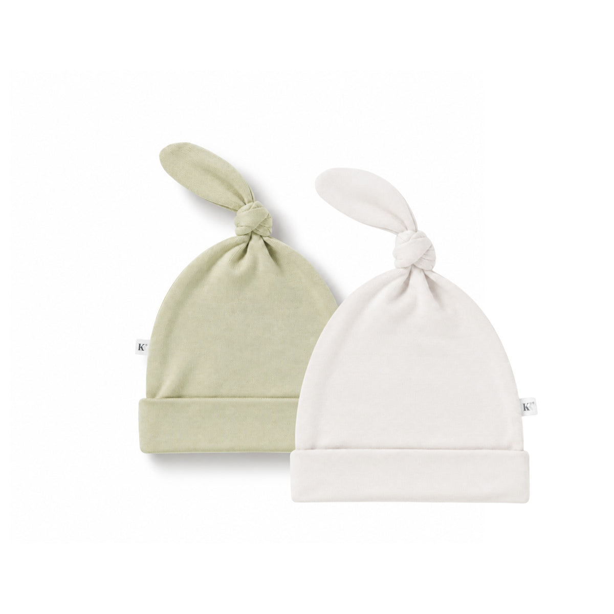 2-Pack Cosy Knot Hat - Pistachio + Ivory