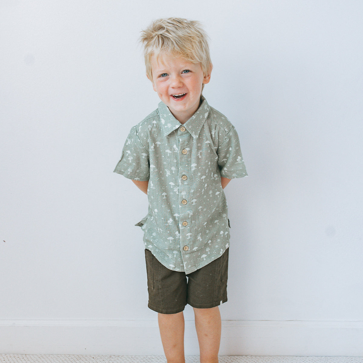 Linen Shirt - Mosswood