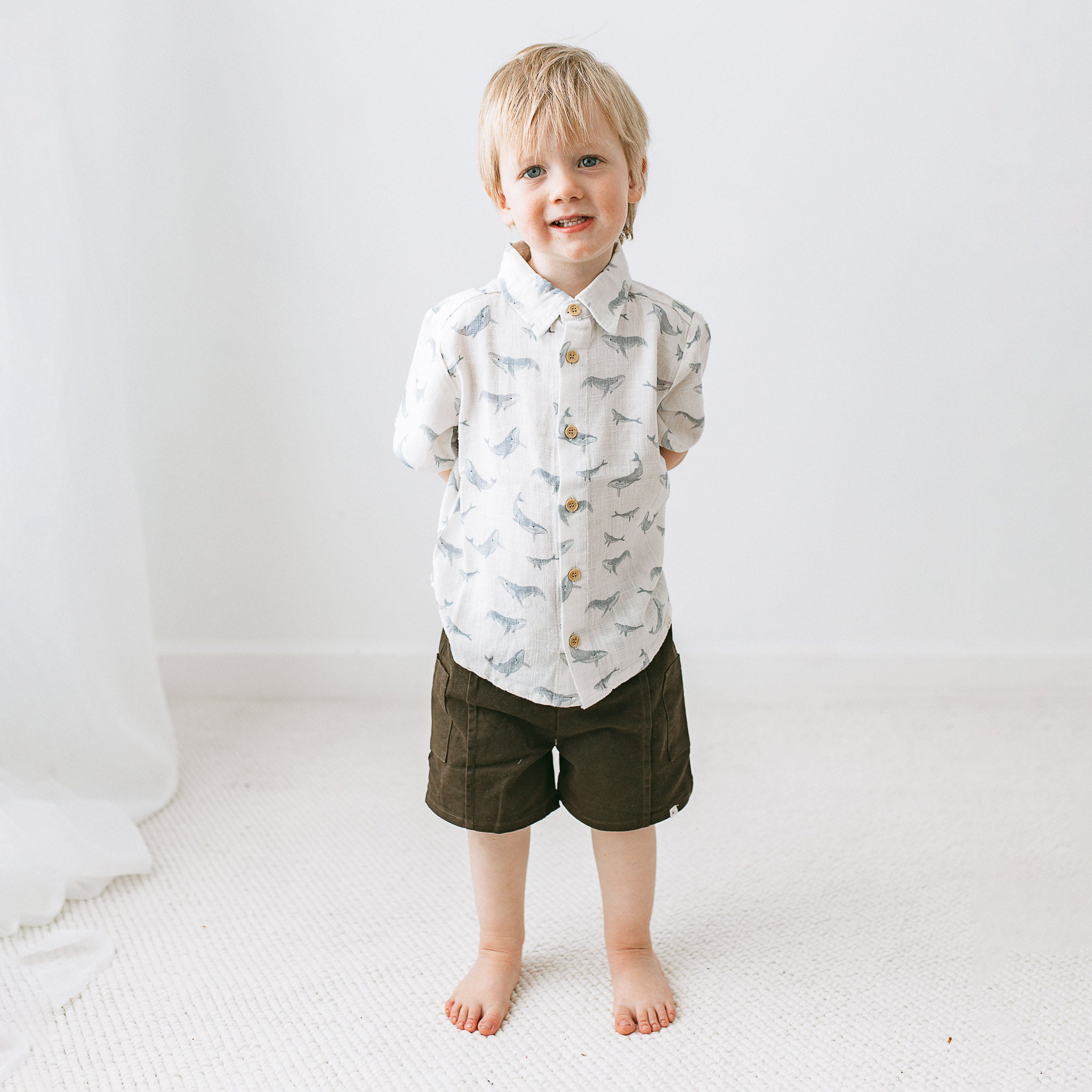 Linen Shirt - Whales Lullaby