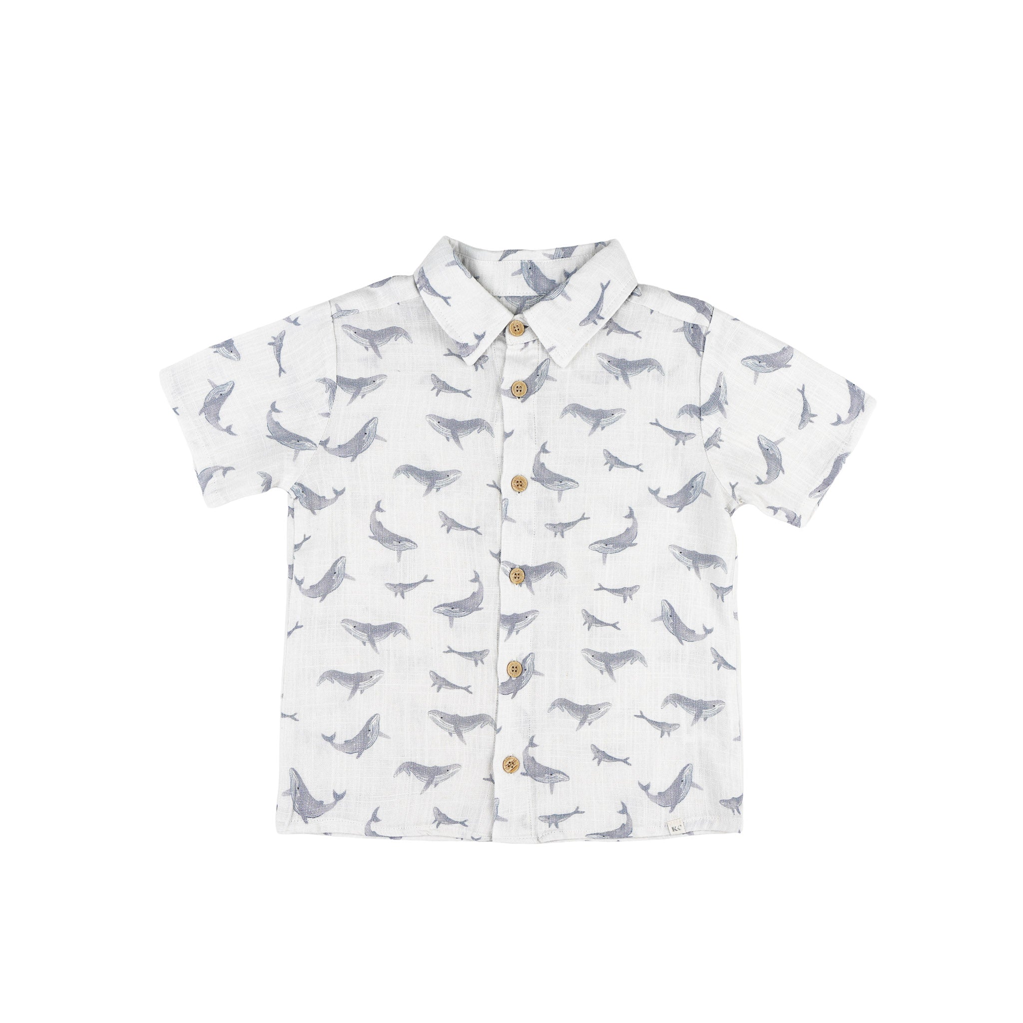 Linen Shirt - Whales Lullaby