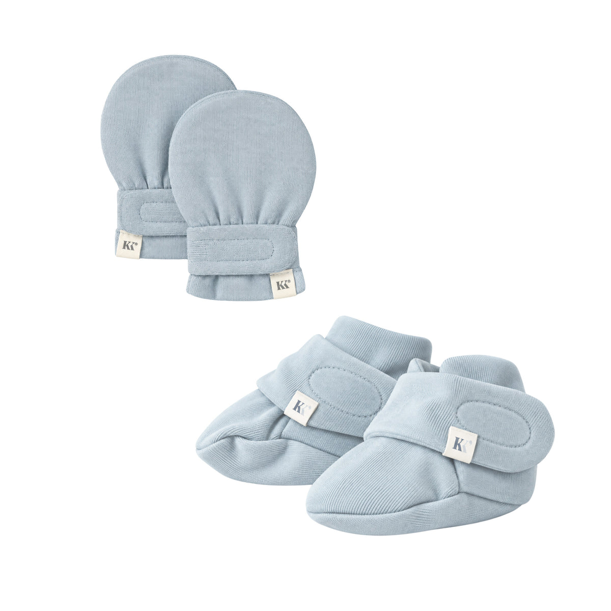 Mitts + Booties - Stone Blue