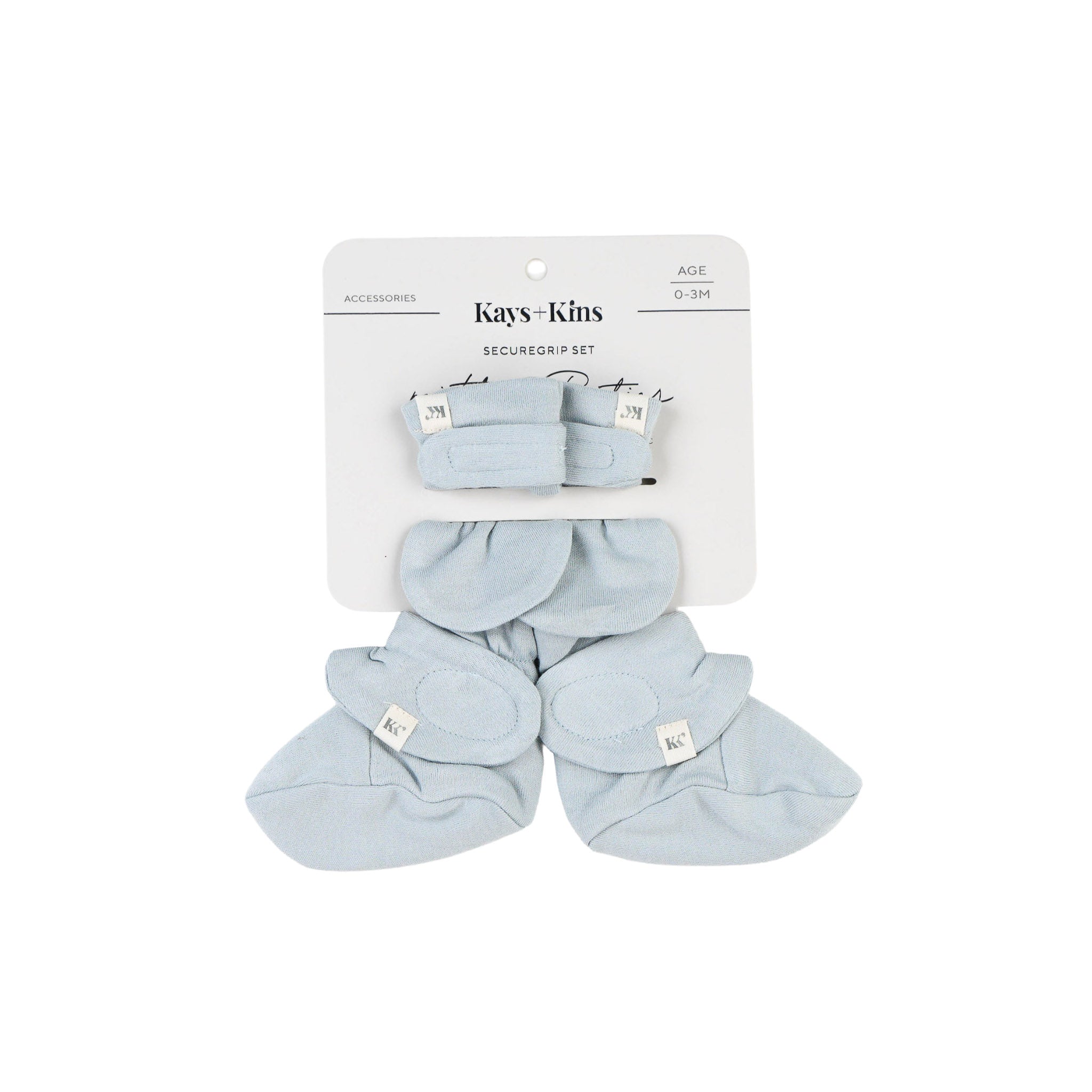 Mitts + Booties - Stone Blue