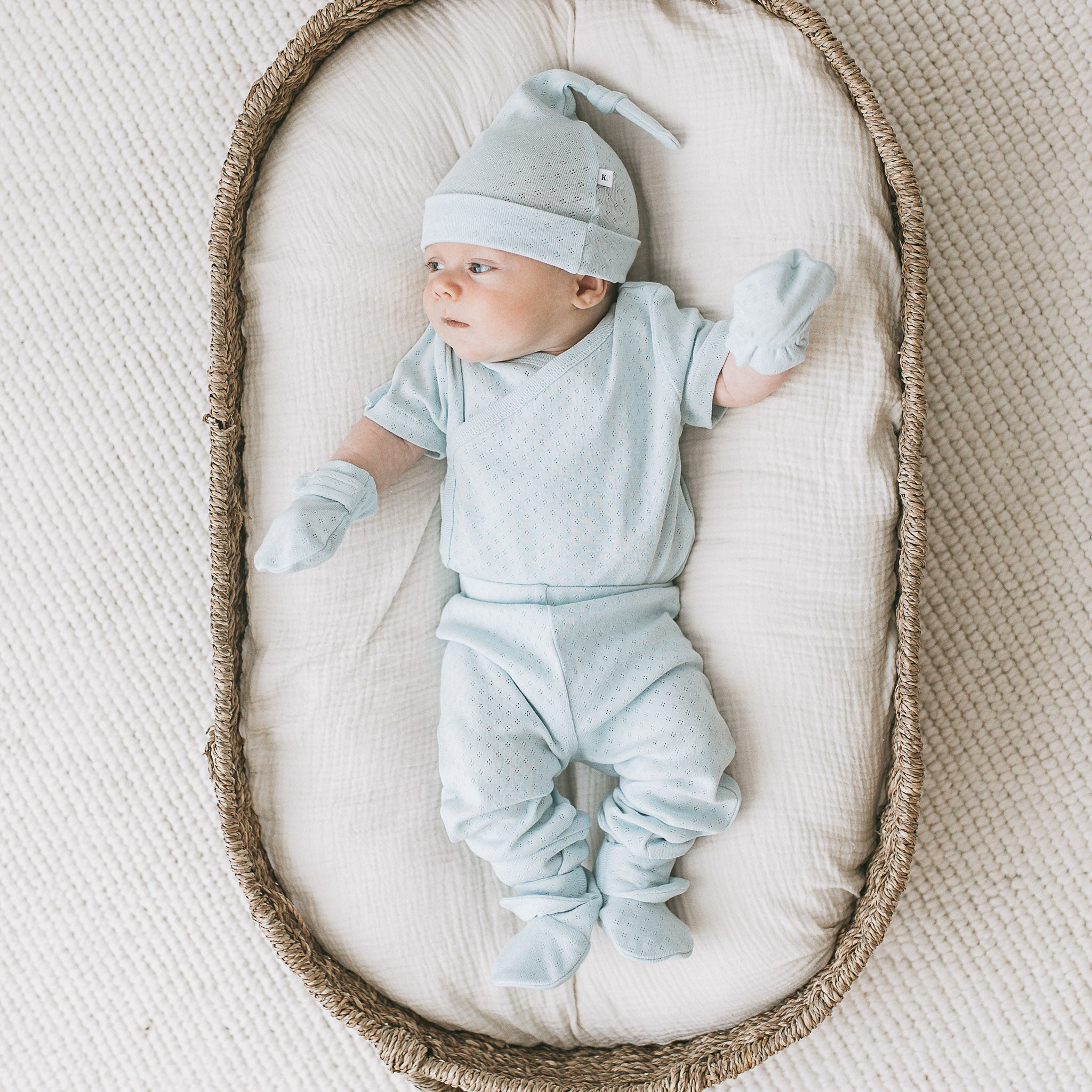 Newborn Kimono Set-Cloud Blue