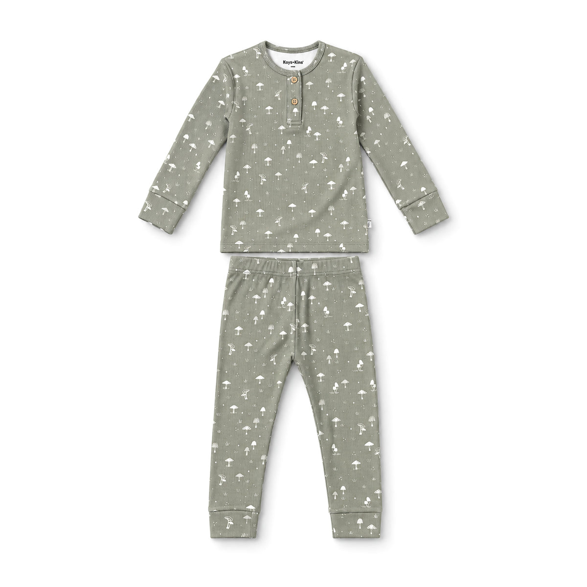 Ribbed PJ Set -Mosswood