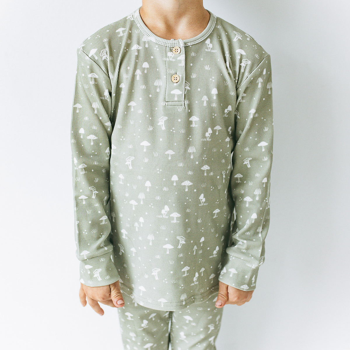 Ribbed PJ Set -Mosswood