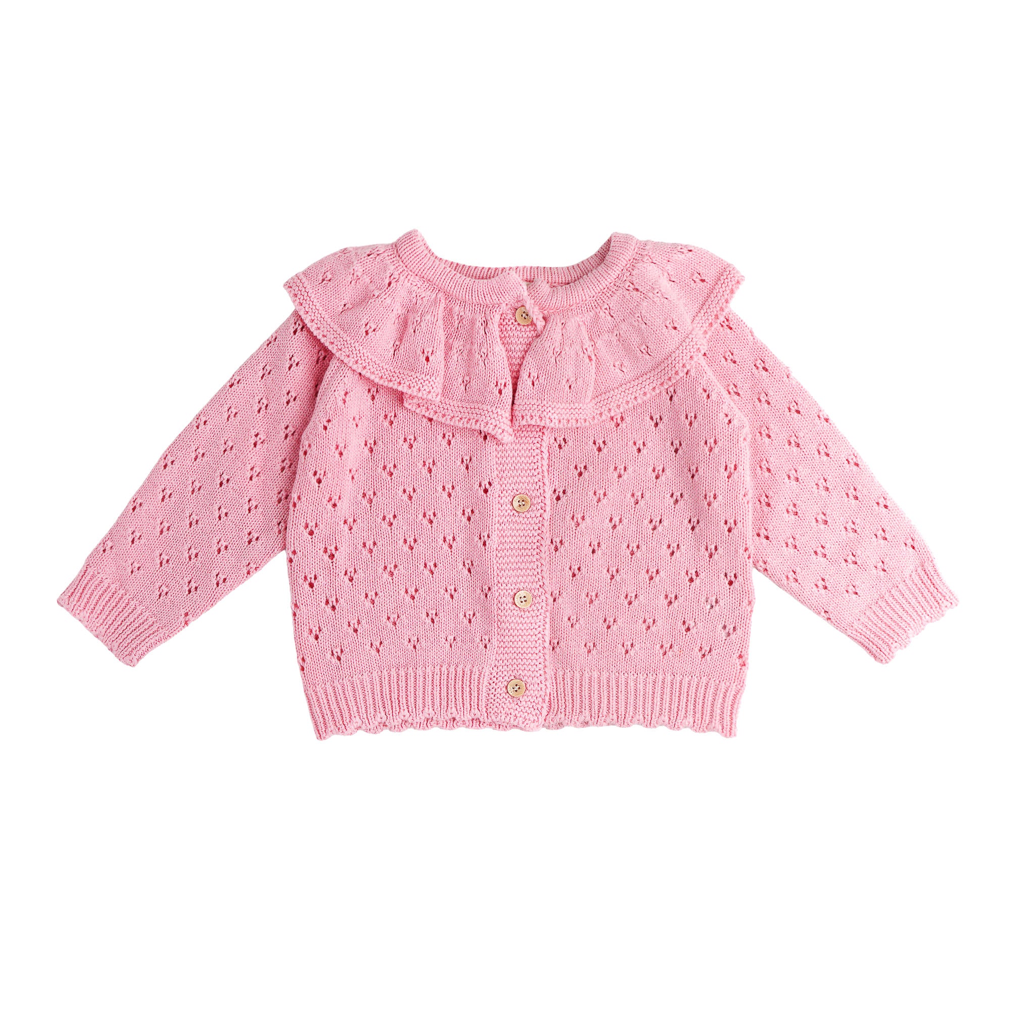 Poppy Collar Cardigan - Coral