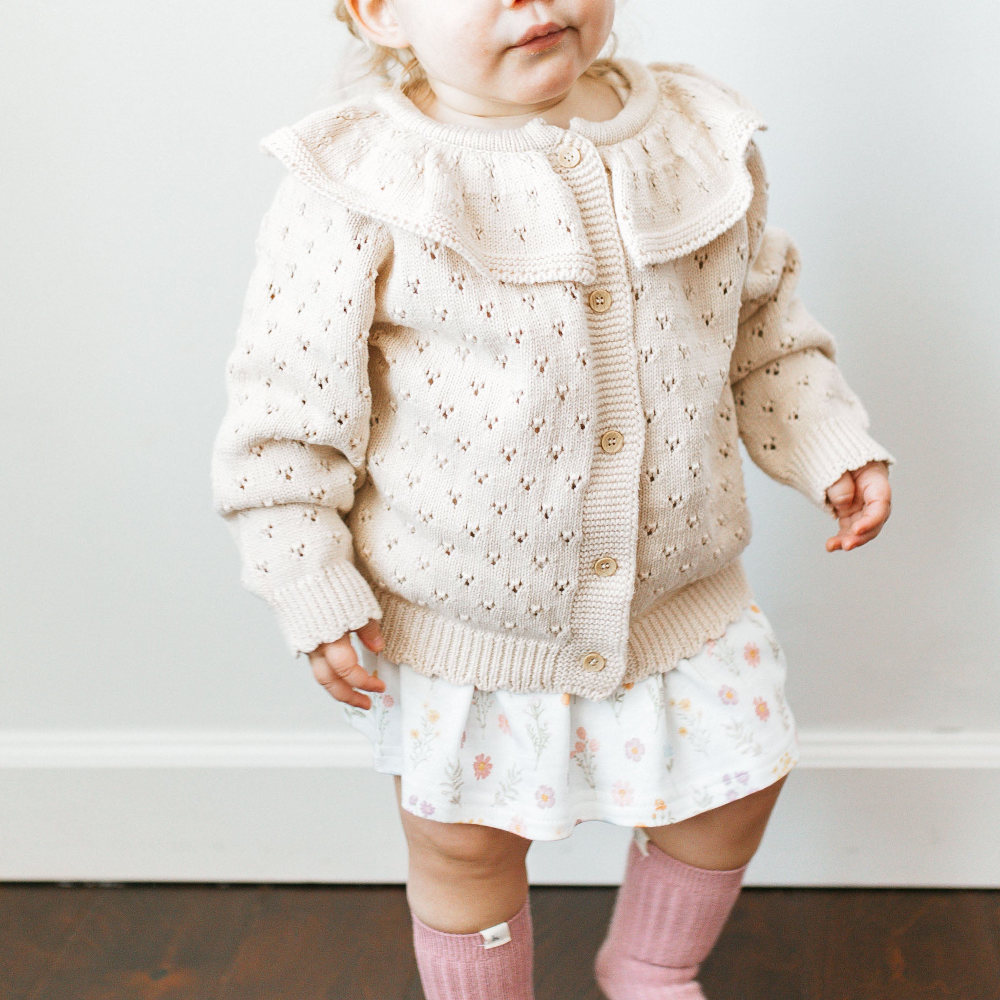 Poppy Collar Cardigan - Beige