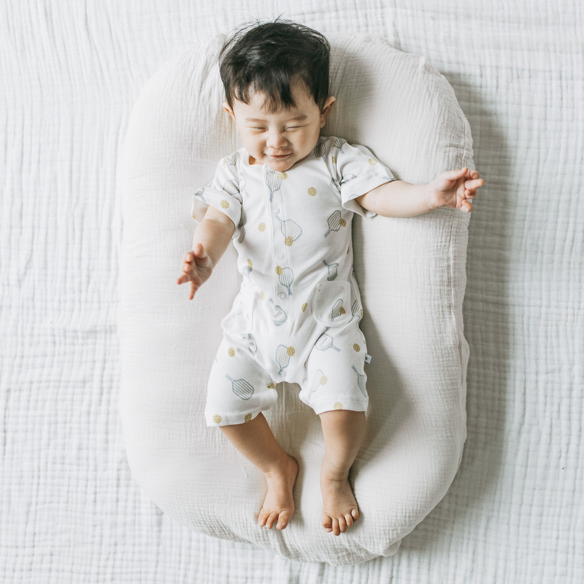 Buttoned Romper - Dinking