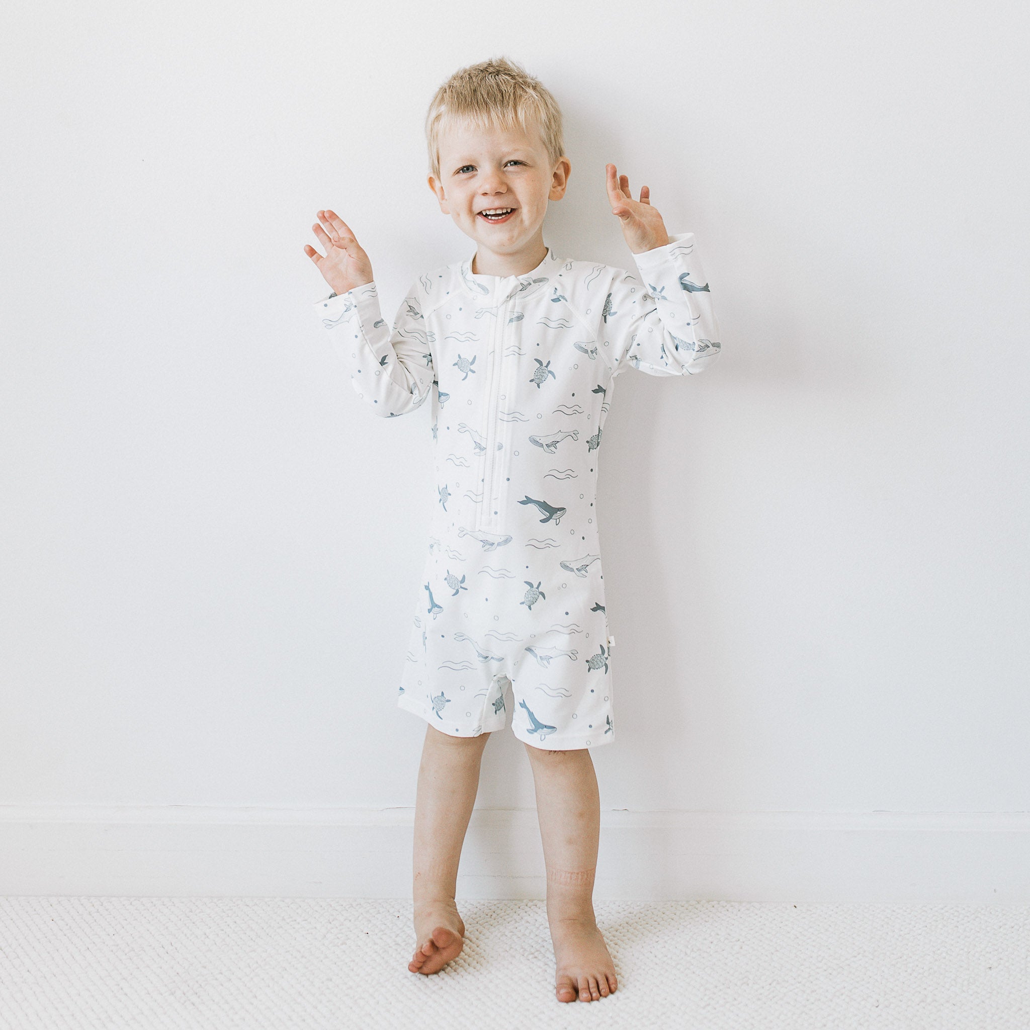 One Piece Swim Wear - Whales Lullaby