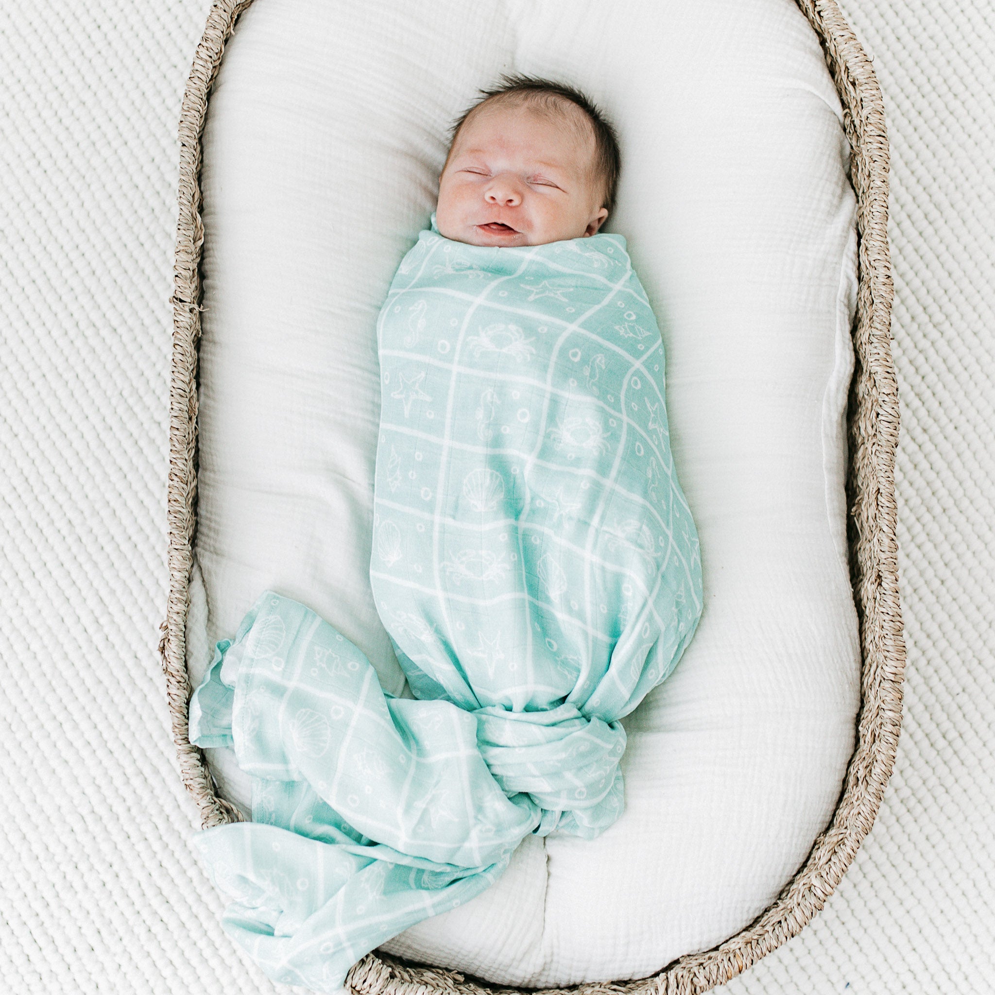 Bamboo Swaddle -Sea Foam