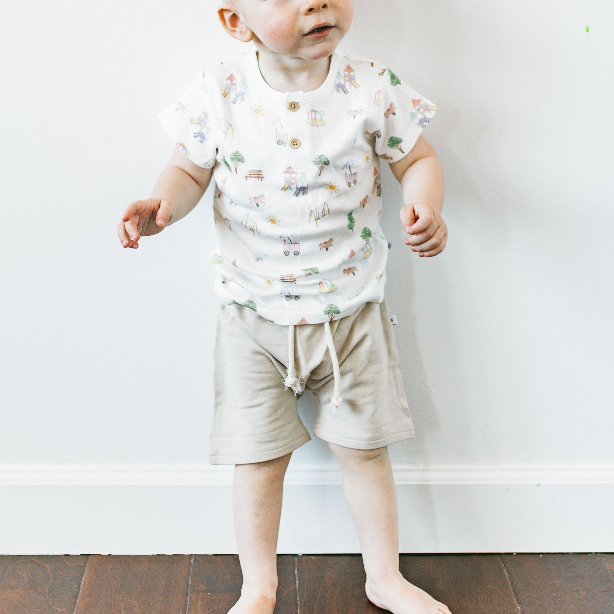 Drawstring Shorts - Mist