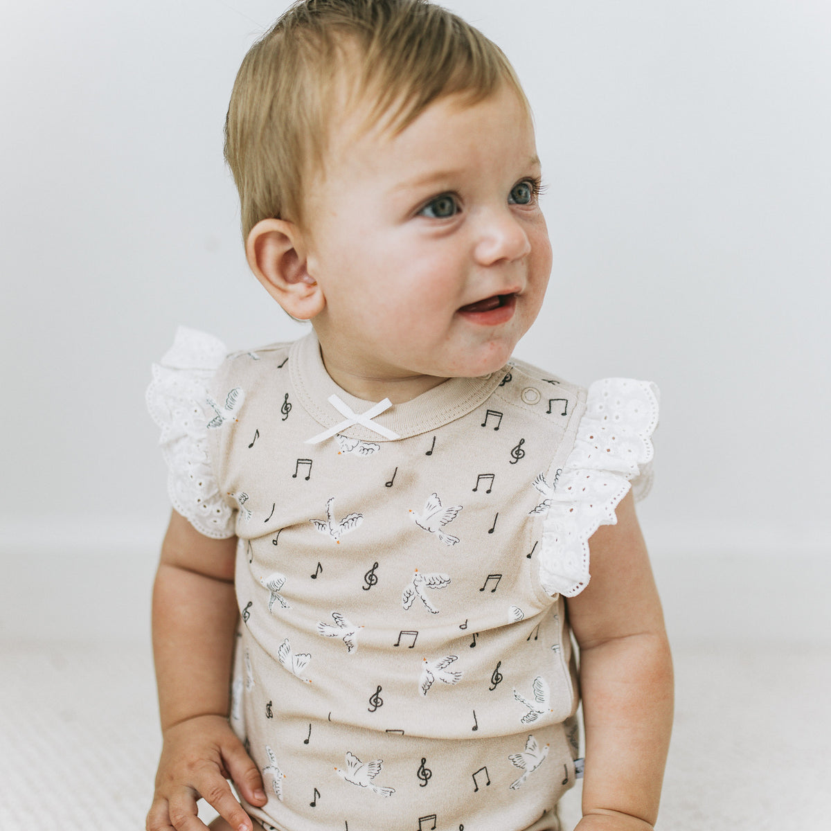 Frilled Bodysuit - Singing Bird