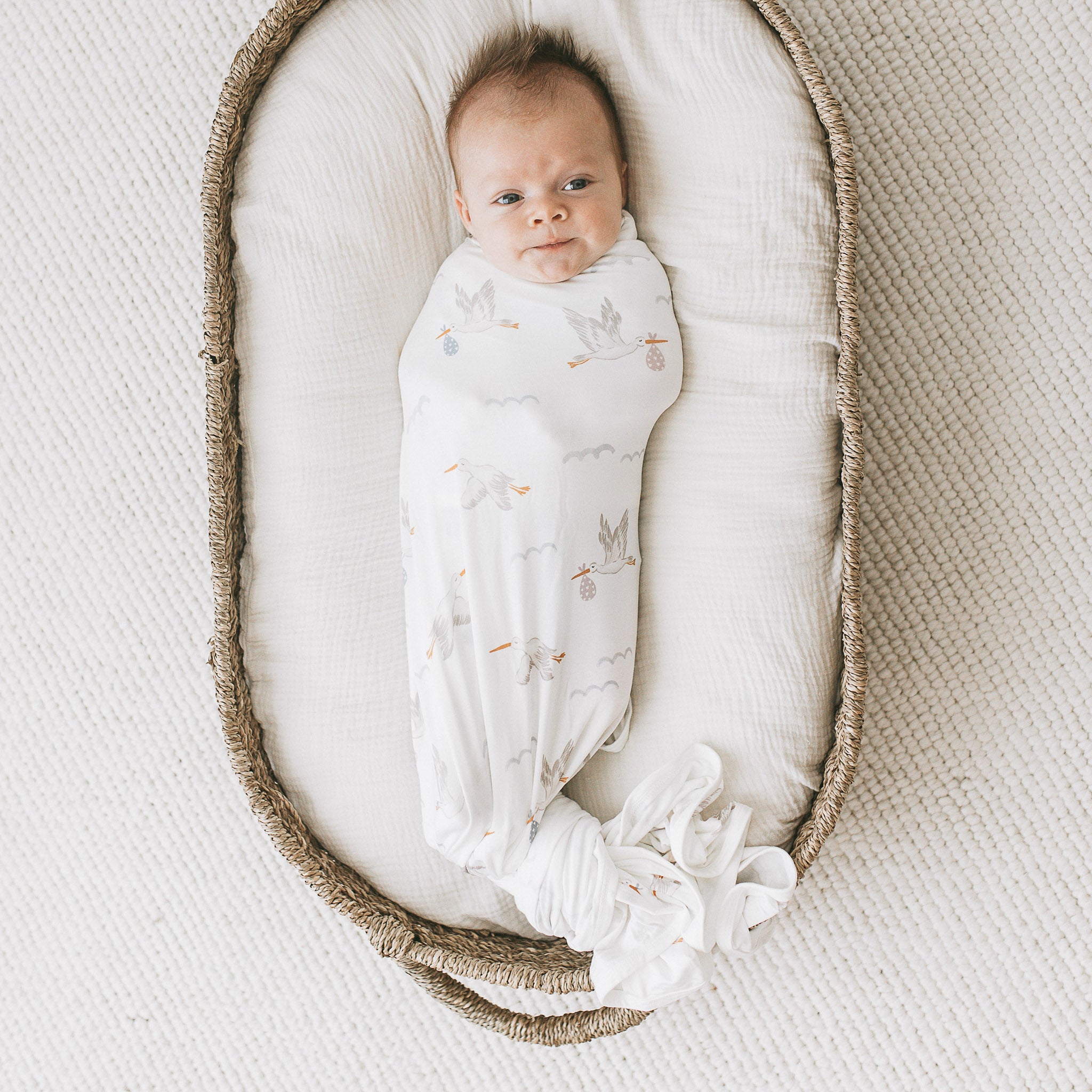 Bamboo Luxe Swaddle Set - Stork