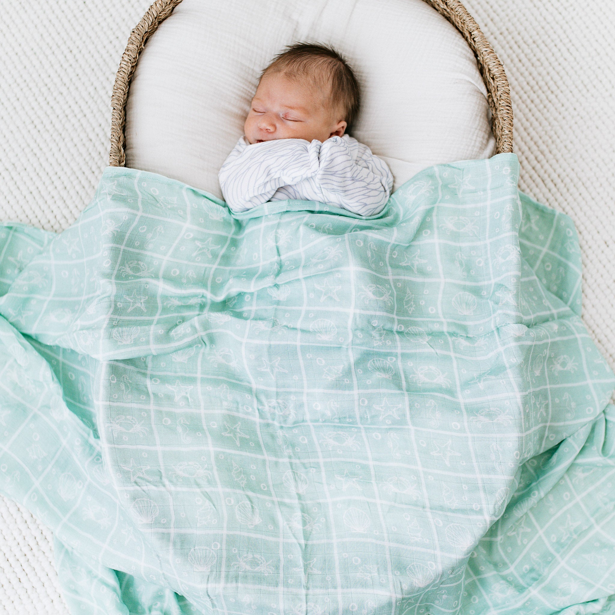 Bamboo Swaddle -Sea Foam
