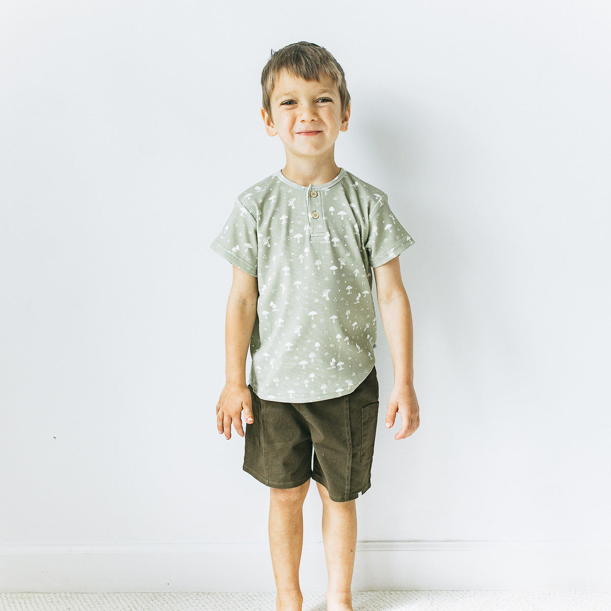 Henley Tee - Mosswood