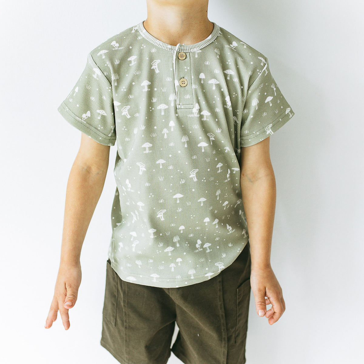 Henley Tee - Mosswood