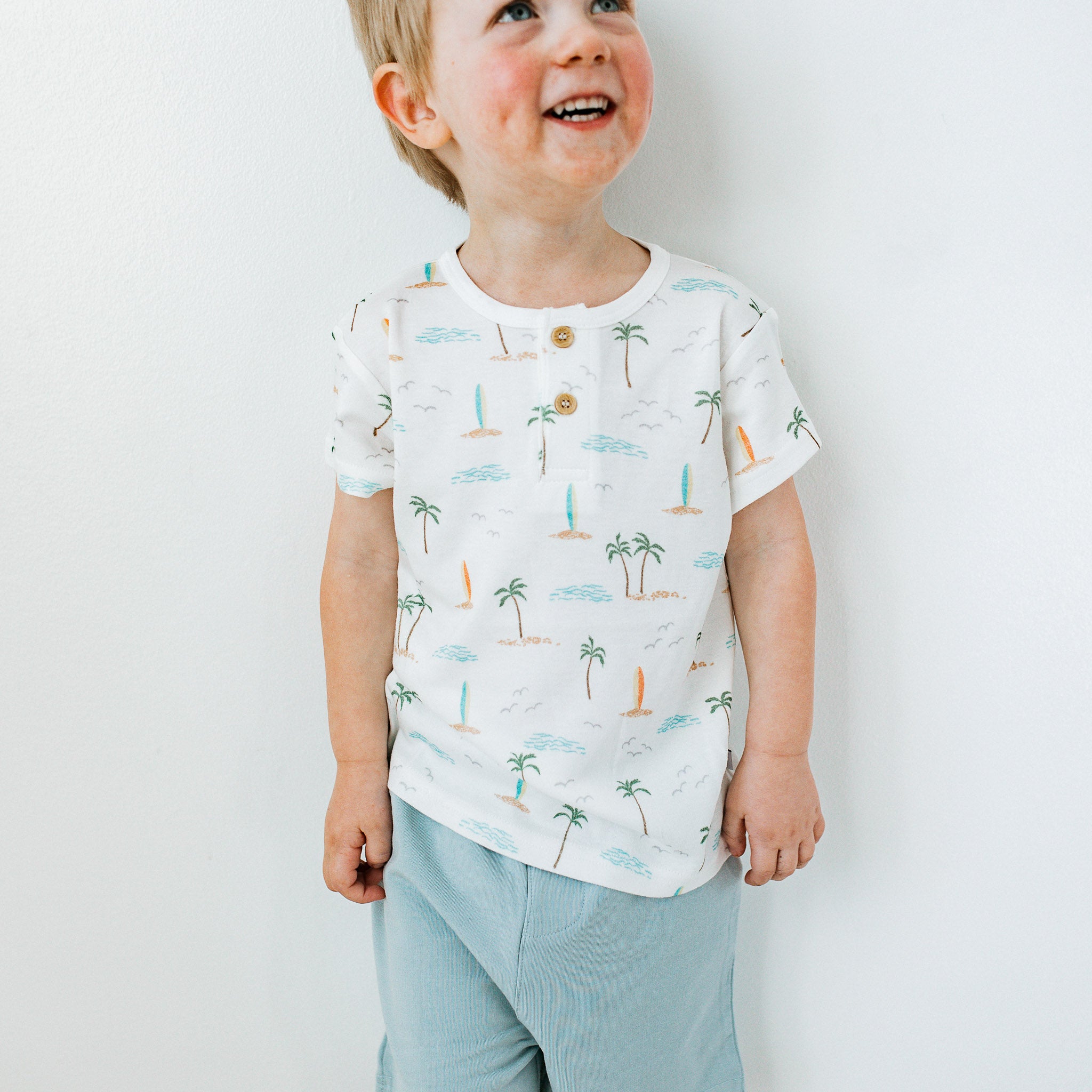 Henley Tee - Surf Side