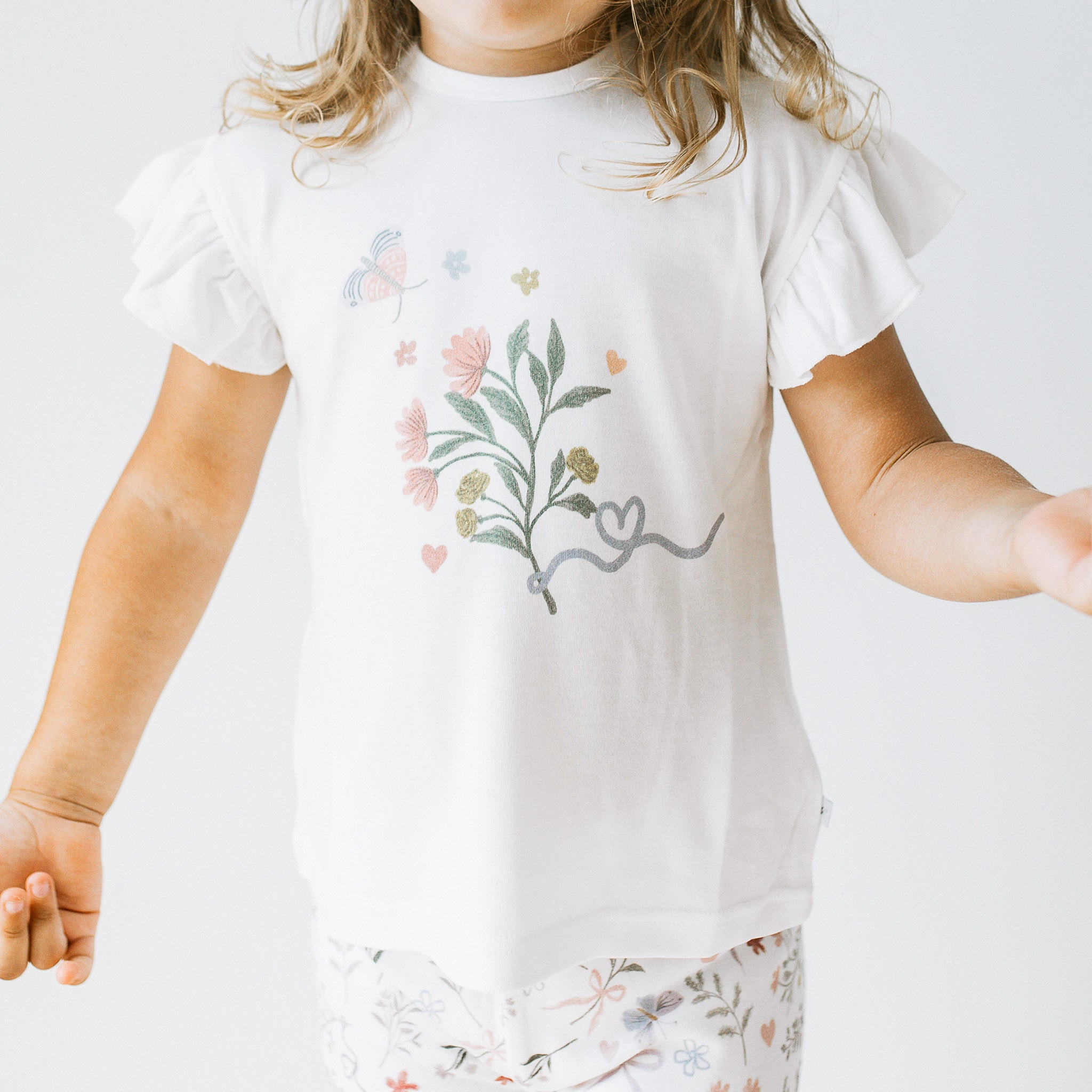 Frilled Sleeves Top + Leggings - Tenderbloom