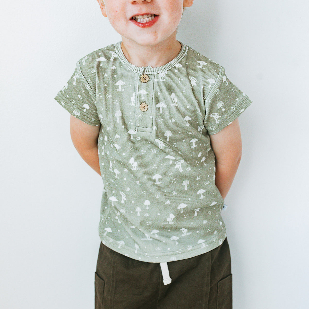 Henley Tee - Mosswood