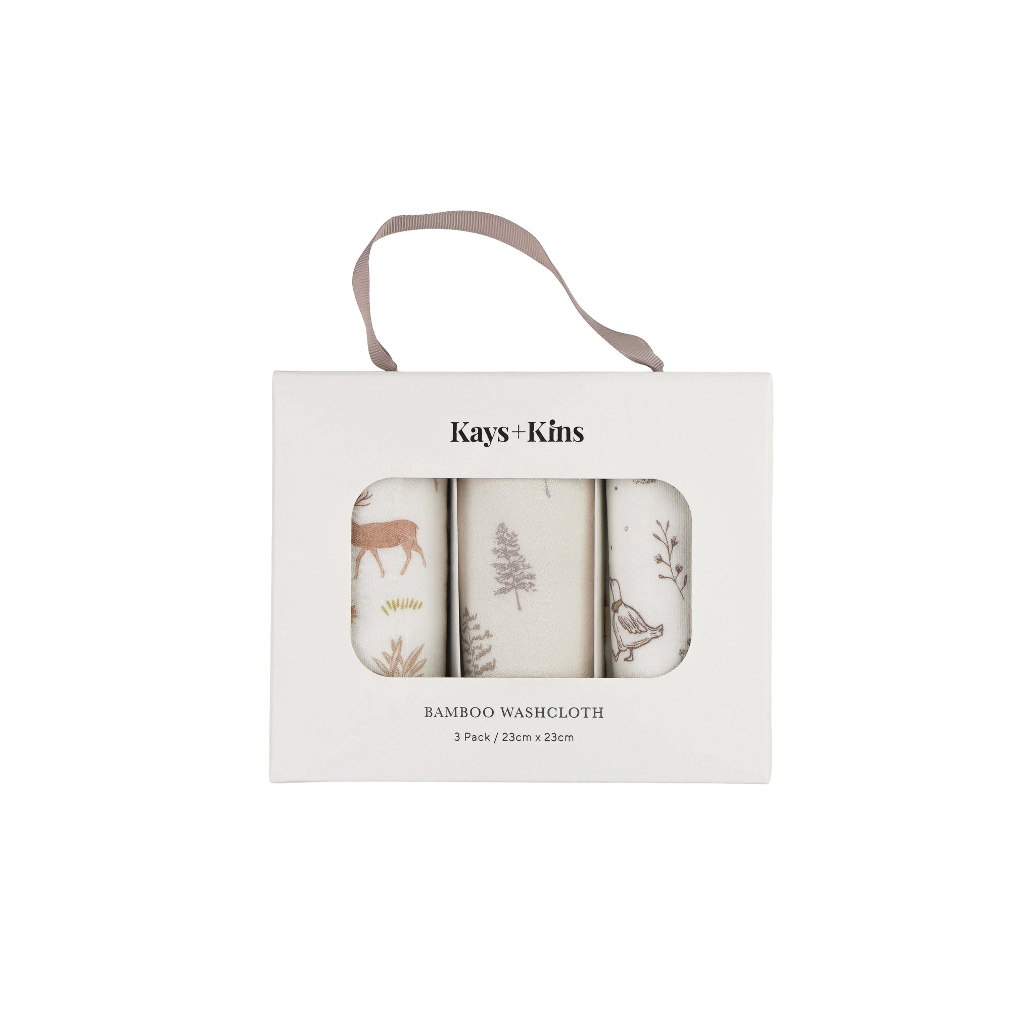 3-Pack Bamboo Washcloth-Enchanted Forest