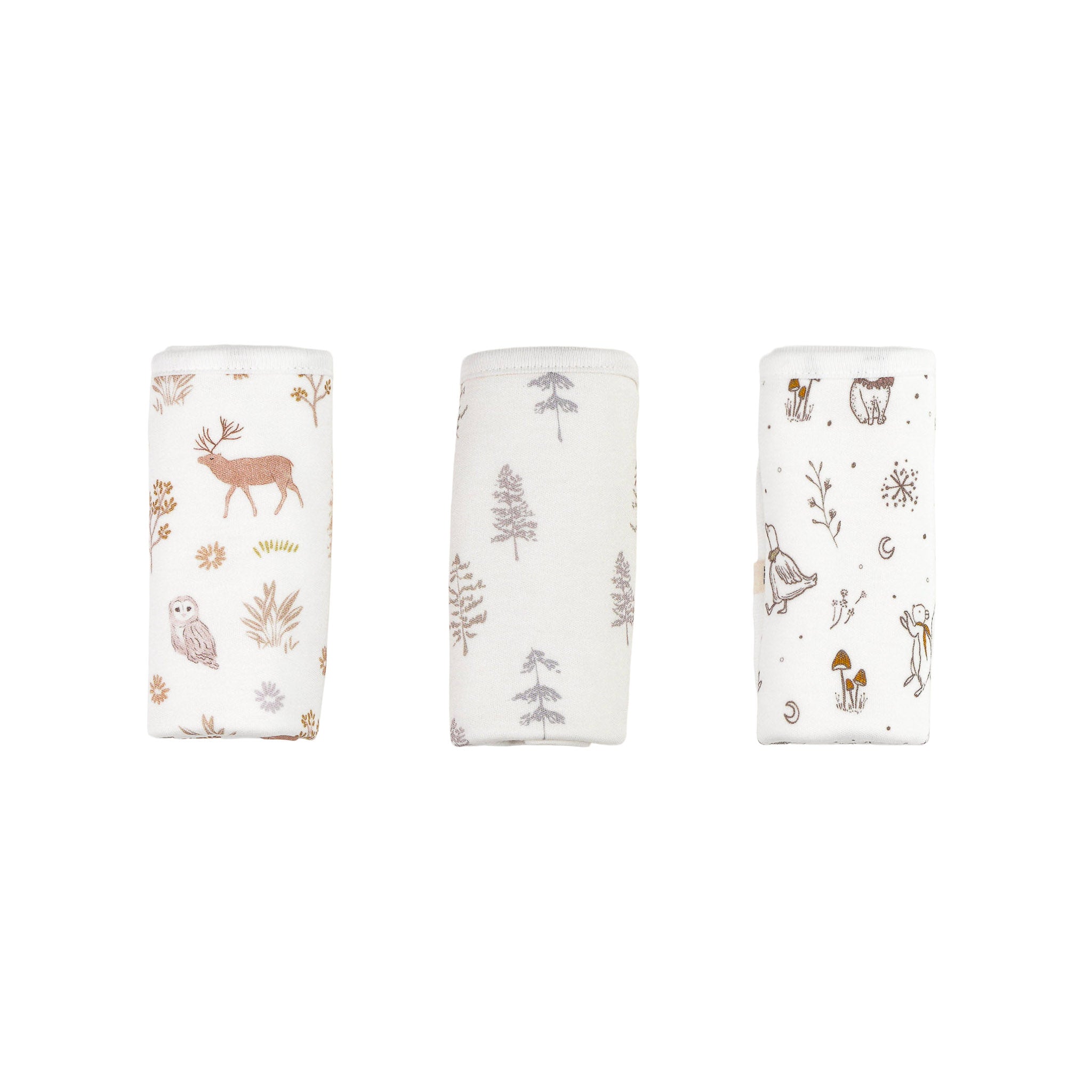 3-Pack Bamboo Washcloth-Enchanted Forest