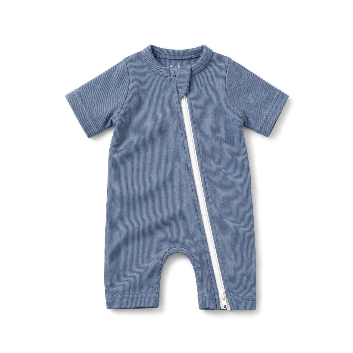Ribbed Zipsuit - Cobalt Blue