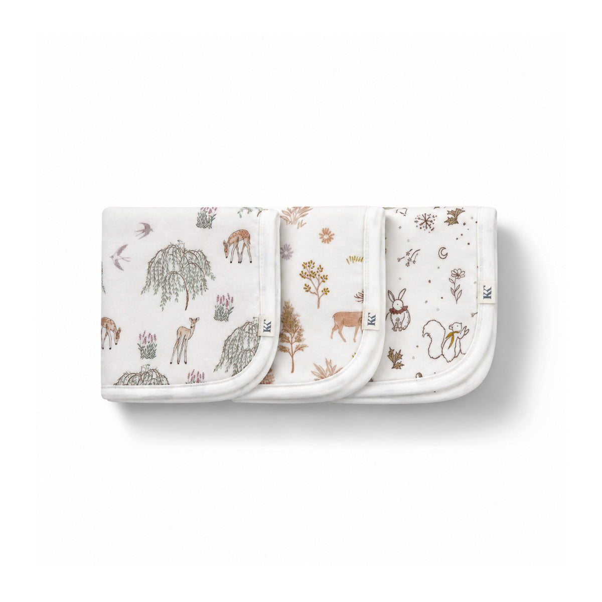 3-Pack Bamboo Washcloth-Whispering Woods