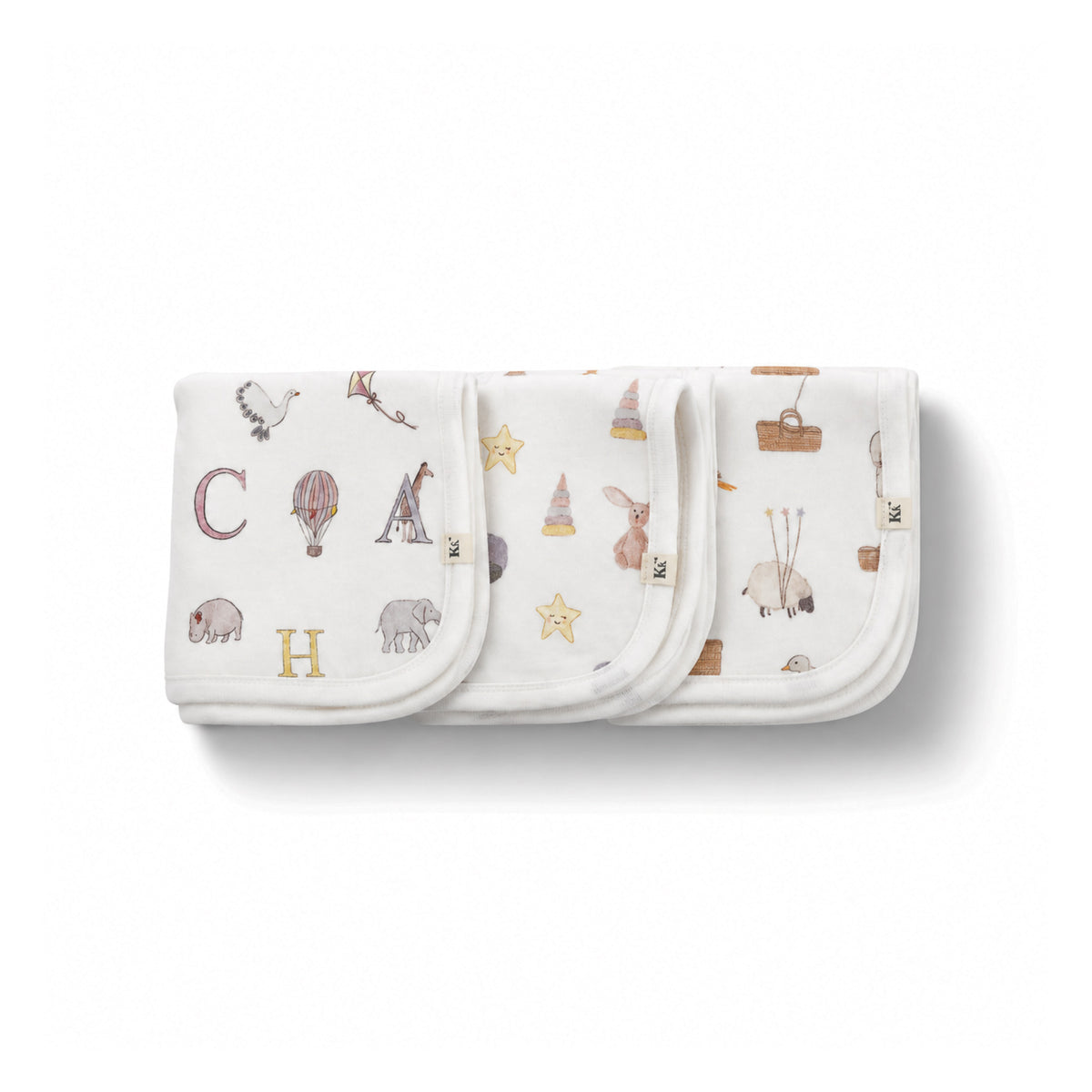 3-Pack Bamboo Washcloth-Little Wonders