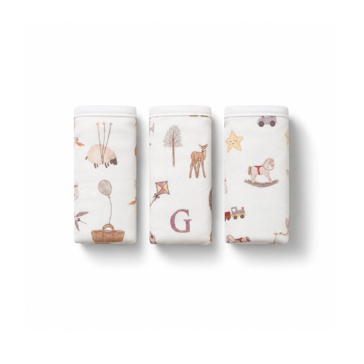 3-Pack Bamboo Washcloth-Little Wonders