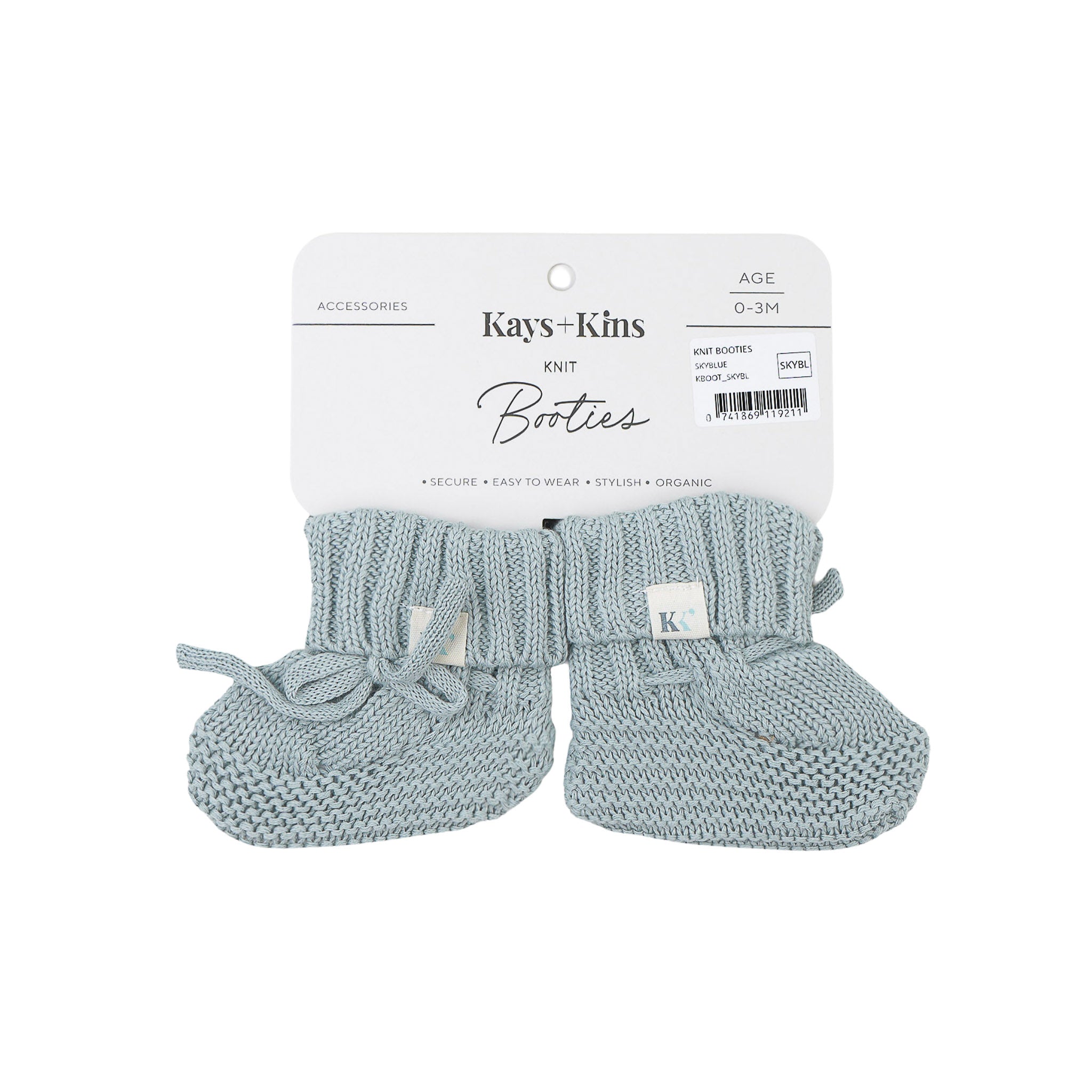 Knit Booties - Sky Blue