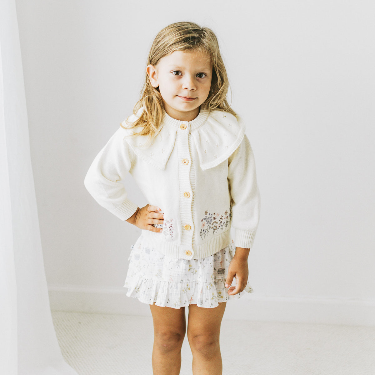 Embroidered Cardigan - Florelle
